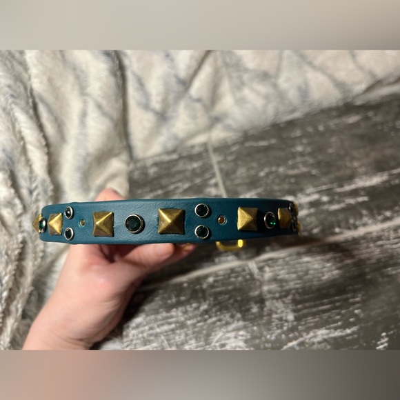 Crystal gem biothane handmade dog collar - Picture 6 of 9